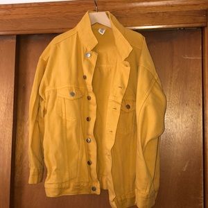 yellow trendy denim jacket size 4